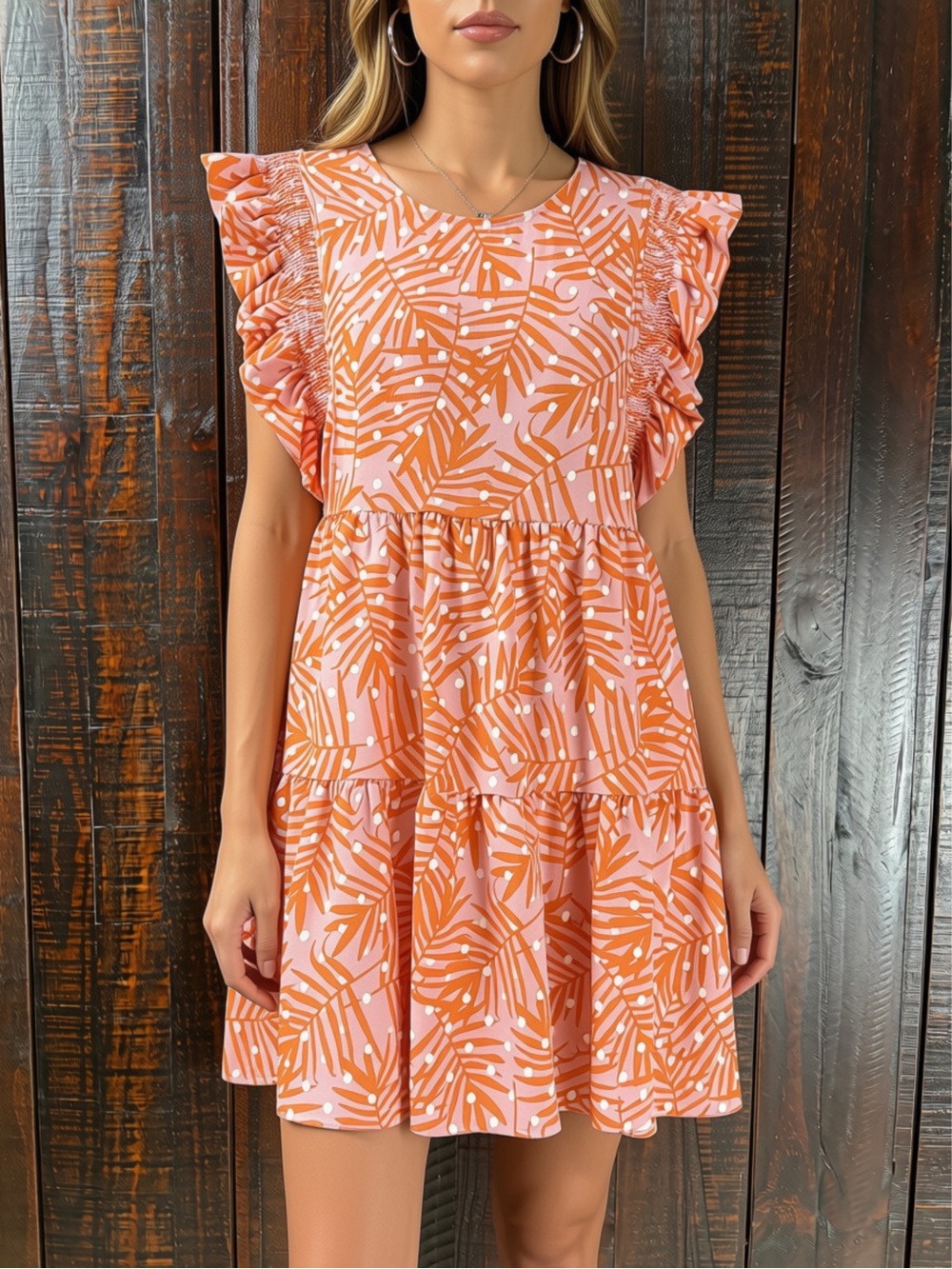 Michelle McDowell Everly Dress in Palm Pink Size Medium